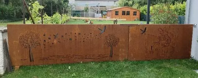 Brise-Vue Corten – en situation